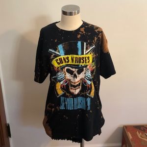 Guns & Roses bleached band t